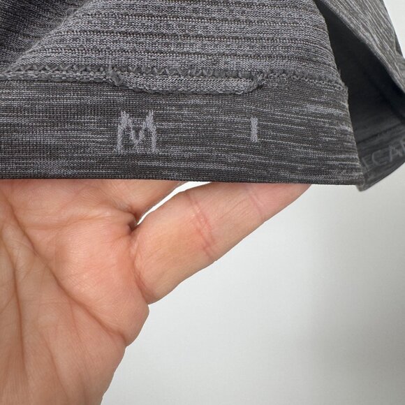 Lululemon Metal Vent Tech Short Sleeve Black Heather Urbanathlon Men’s Size Medi - Picture 9 of 15